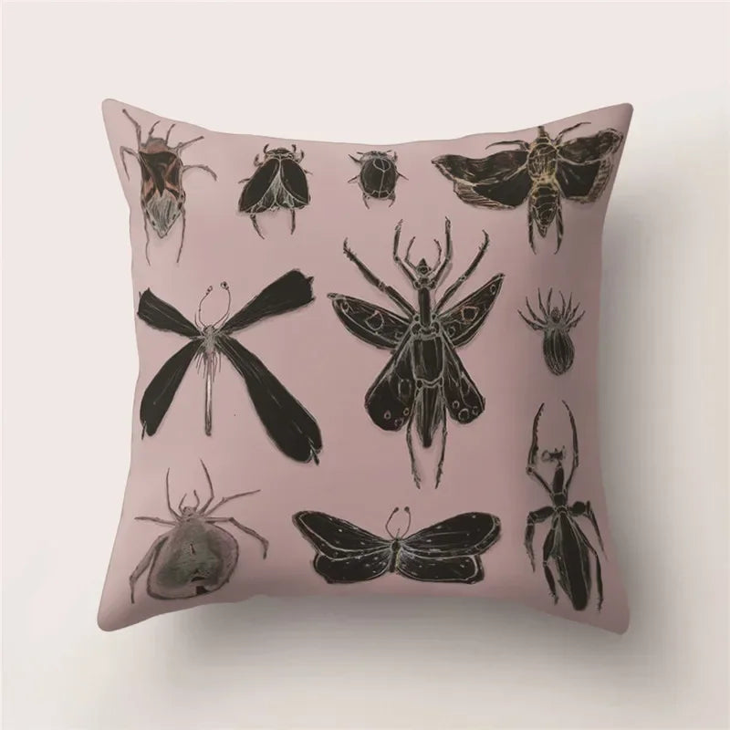 Butterfly Print Decorative Cushion Cover 45X45CM Sofa Polyester Pillow Case for Home Decor