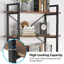 Axyaa Industrial 5-Tier Bookshelf with Metal Frame, Rustic Tall Bookcase for Living Room