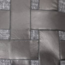 Axyaa Silver Gray PU Stitching Square Pillow Cushion - Luxury Model Room and Hotel Essential