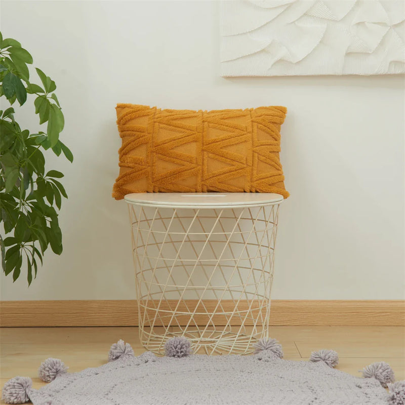 Axyaa Short Plush Pillow Cover Set for Autumn Home Decor