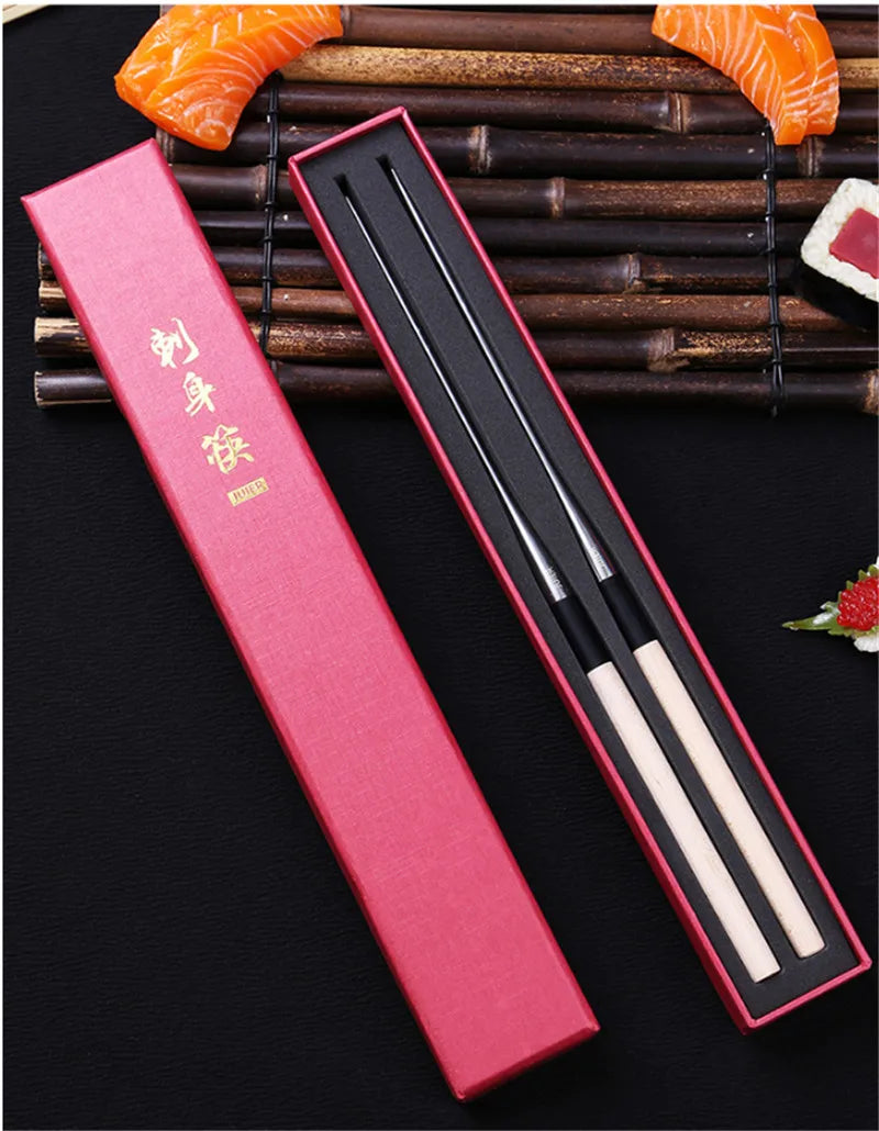 Axya Pointed Chopsticks Set for Sushi, Sashimi, Korean BBQ & More