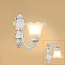 Axyaa LED Wall Lamp: Retro Metal Light with Glass Shade for Home Decor