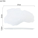 Axyaa Irregular Stone Pattern Ceramic Dessert Plate Fish Cake Steak Dish Tableware