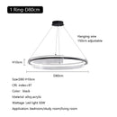 Axyaa Acrylic Ring LED Pendant Chandelier for Living Room and Bedroom