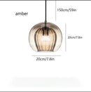 Axyaa Glass Pendant Light Industrial Style for Kitchen Bedroom Bar Cafe