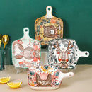 Axyaa Forest Animals Ceramic Baking Pan with Handle and Salad Bowl Set