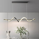 Axya Gold LED Pendant Chandelier with Remote Control for Kitchen & Dining