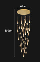 Axyaa Modern Crystal Chandeliers LED Ceiling Lamp for Living Room
