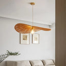 Axyaa Hemp Rope Straw Hat Pendant LED Chandelier - Retro Weaving Art Decor Lighting