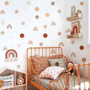 Boho Rainbow Star Nursery Wall Stickers Polka Dot Decals Kids Bedroom Decor by Axyaa.
