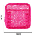 Axyaa Square Mesh Cosmetic Bag Zipper Storage Coin Purse Makeup Organizer