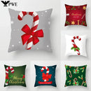 Axyaa Christmas Candy Print Pillow Cases for Festive Decor