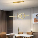 Axyaa Modern Strip Ceiling Chandelier; Creative Living Room Pendant Light