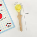 Axyaa Tulip Ceramic Spoon: Cute Milk Ice Cream Dessert Soup Tableware