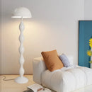 Axyaa Cream Wind Mushroom LED Floor Lamp for Modern Home Decor