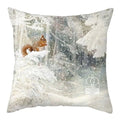 Christmas Deer & Rabbit Winter Pillow Case - Axyaa Home Decor Collection