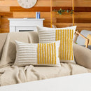 Axyaa Moon Tufted Texture Pillow Case for Home Décor Sofa Couch Bed
