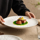 Axyaa Ceramic Pasta Plate Round Western Tableware Home Restaurant Hotel Dish