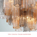Luxury Murano Glass Chandelier by Axyaa: Elegant French Glass Tube Hanging Pendant Lighting