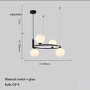 Axyaa Nordic Glass Chandelier Pendant Light for Indoor Dining Room Lighting