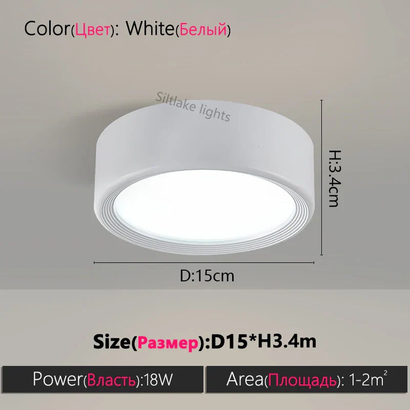 Axyaa 18W LED Downlights Ceiling Spot Lamp Surface Mounted Kitchen Lighting