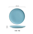 Axyaa Ceramic Western Cuisine Plate Set for Steak, Vegetables, Bread, Desserts, Breakfast