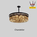 Axyaa Nordic Luxury LED Chandelier Ceiling Pendant Lights Amber Crystal Fixture