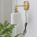 Axyaa Ceramic LED Wall Light with Knob Switch - Nordic Modern Design