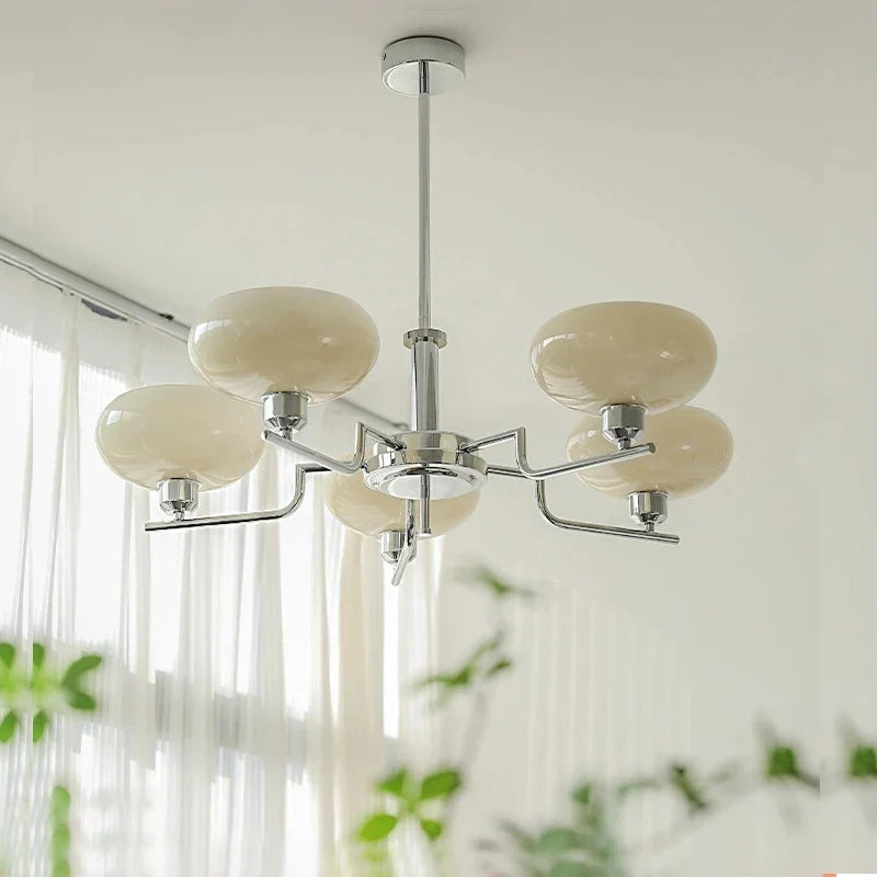 Axyaa Retro Glass Chandelier Warm Light American Style Hall Light
