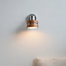 Axyaa Iron Wood LED Wall Light with Pull Chain Switch