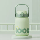 Axyaa Kids' 1100ML Stainless Steel Straw Thermos Insulation Cup