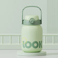 Axyaa 1100ML Kids Straw Thermos Bottle Stainless Steel Travel Insulation Cup