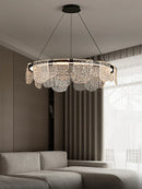 Axyaa Glass Chandelier: Modern Italian Style, Postmodern Design for Bedroom, Living Room, Dining Room