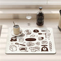 Axyaa Cartoon Print Kitchen Coasters Set for Glasses and Dishes