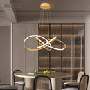 Axyaa LED Chandelier Pendant Light - Modern Dimmable Home Ceiling Fixture