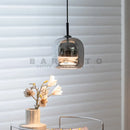 Axyaa Glass Pendant Lights - Smoke Grey LED Hanging Lamp for Dining Room, Bedroom, Bar, Indoor Decor