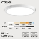 Axyaa Ultra-thin LED Round Ceiling Light, CCT Button Dimming, 3 Colors for Kitchen, Bedroom & Bathroom