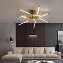 Axyaa Modern LED Linear Chandelier for Home Decor with Remote Control