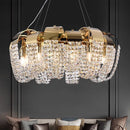 Axyaa Crystal Chandelier, Stair Pendant Light, Modern Living Room Lighting