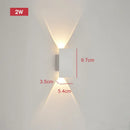 Axyaa 18W LED Black Outdoor Waterproof Wall Lamp Aluminum Exterior Lighting