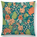Axyaa Botanical Floral & Butterfly Cushion Cover - Home Decor Sofa Pillow Case