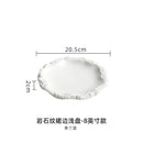 Axyaa Rockpattern Swing Plate Vegetable Plate Ceramic Tableware