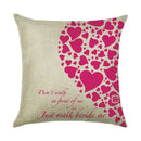 Axyaa Linen Pillowcase 45*45cm for Household Sofa Decor - Love Letter Series