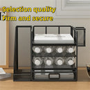Metal Mesh Desk Organizer 4-Tier with Sliding Drawer, Letter Tray & Pen Holder by Axyaa