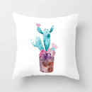 Tropical Cactus Succulent Plant Print Pillow Cover for Home Decor by Axyaa