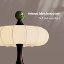 Axyaa Retro Wabi Sabi Floor Lamp with Chinese Fabric Lampshade and LED Light