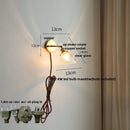 Axyaa Modern White Glass Copper Wall Sconce, Pull Chain Switch Stair Light