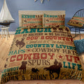 Rustic Cowboy Knight Printed Duvet Cover Set by Axyaa