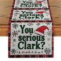Axyaa Christmas Santa Hat Table Runner - Festive Kitchen Decor for Holiday Parties