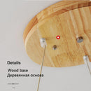 Axyaa Wood Airplane LED Pendant Light for Kids' Room, Walnut Color